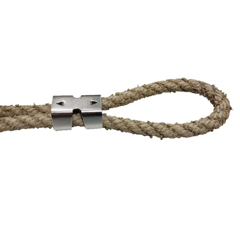 NNNJunhua 304 Stainless Steel Heavy Duty Rope Clamps Double Rope Clamps 2 Lines of Rope Metal Clips Fits 14/45 Inch(8mm) to 1/2 Inch(12.5mm) Twisted or Braided Ropes 10 Pieces - Image 4